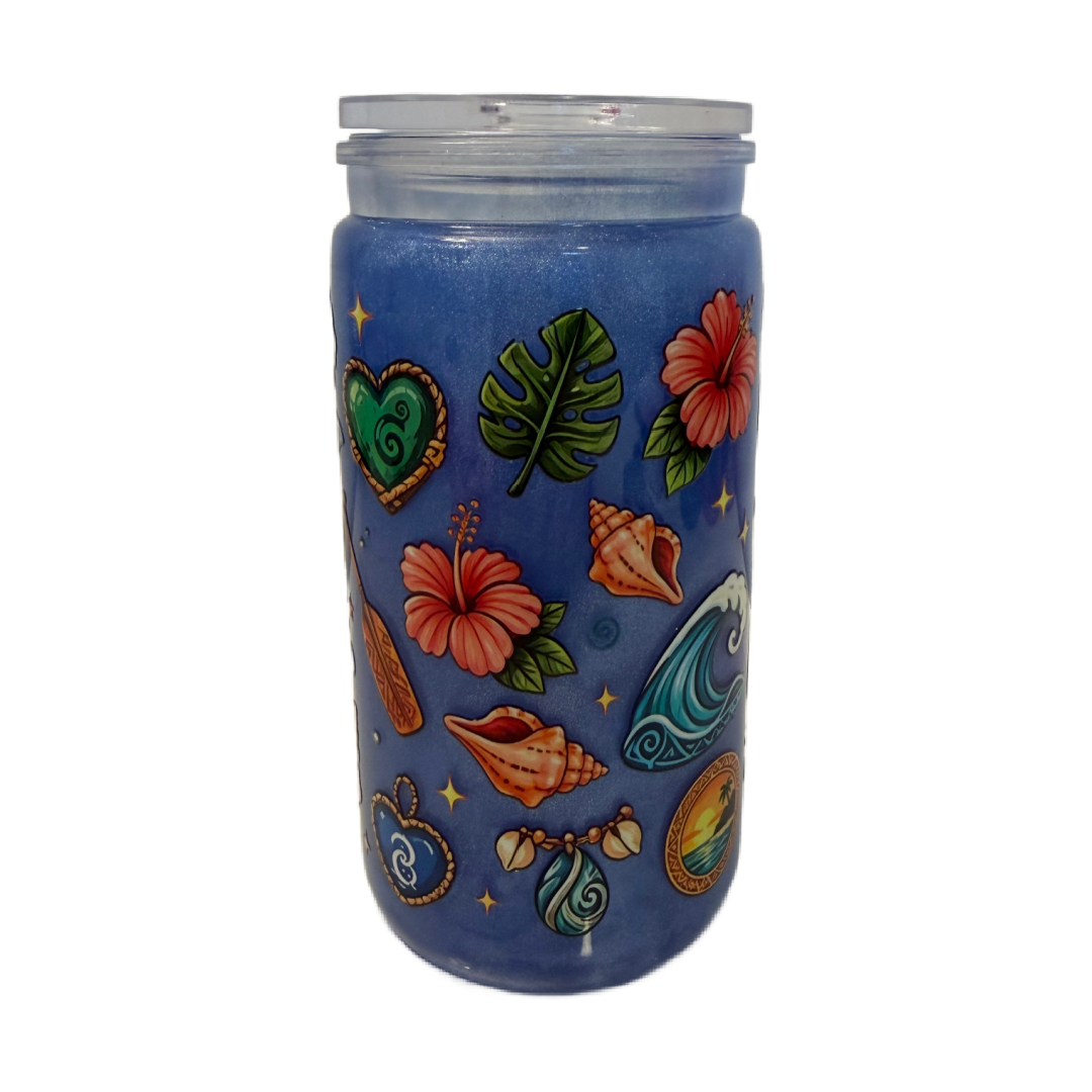 Moana Inspired Blue Mica 16oz Cup