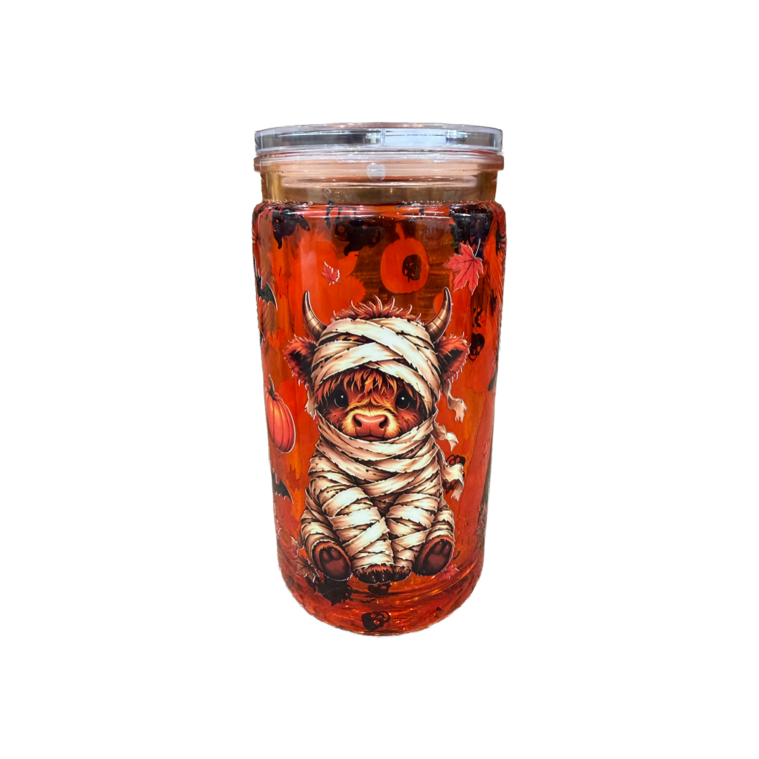 Halloween Highland Cow 16oz Cup