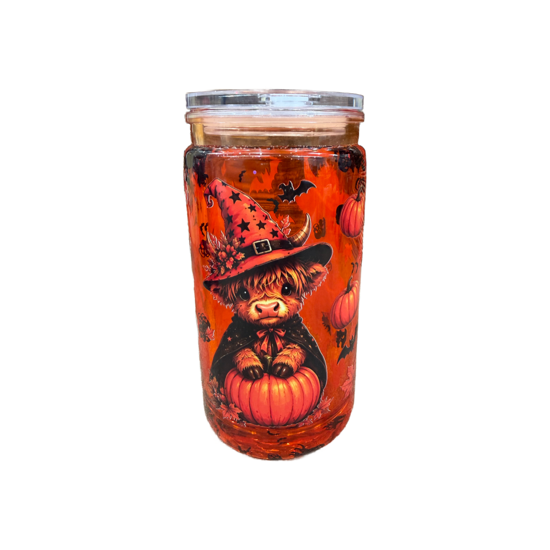 Halloween Highland Cow 16oz Cup