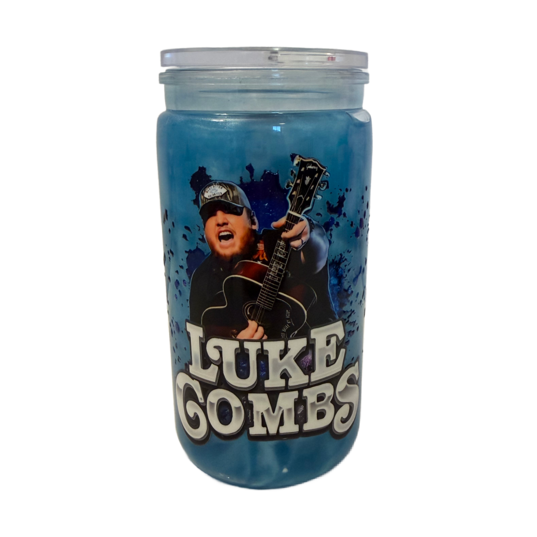 Luke Combs Inspired Blue Mica 16oz Cup