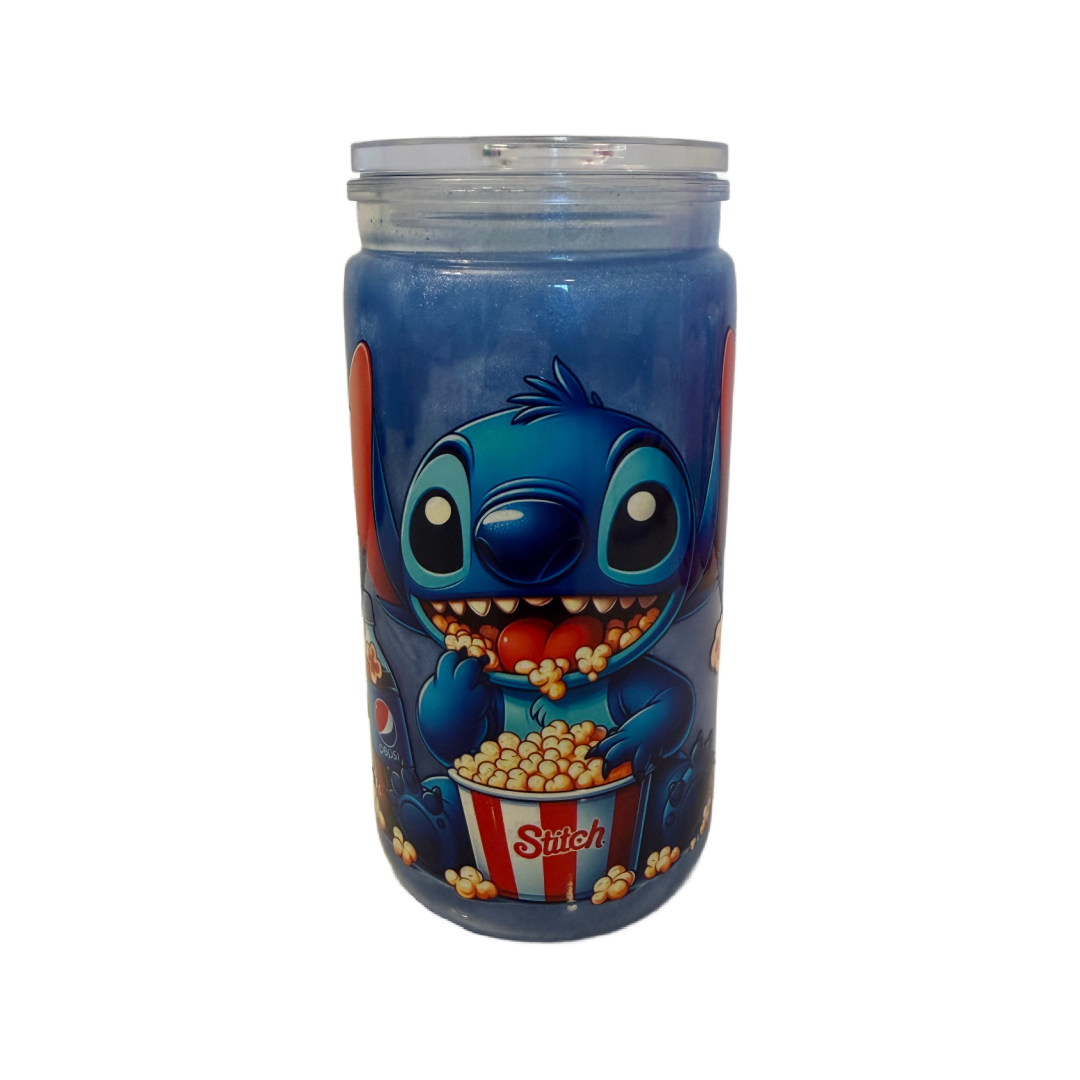 Stitch Inspired Popcorn Blue Mica 16oz Cup