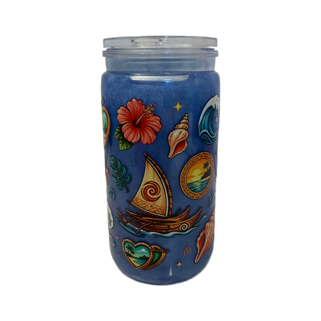 Moana Inspired Blue Mica 16oz Cup