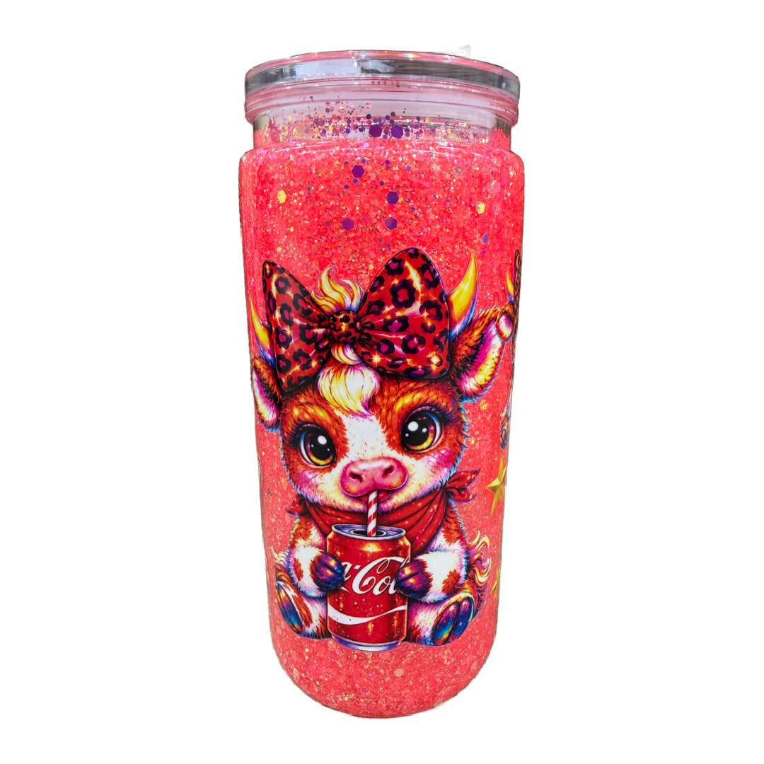 Highland Cow Glitter 20oz Cup