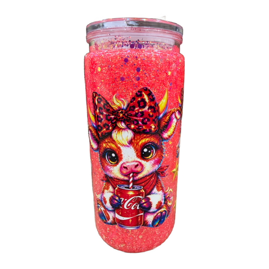 Highland Cow Glitter 20oz Cup